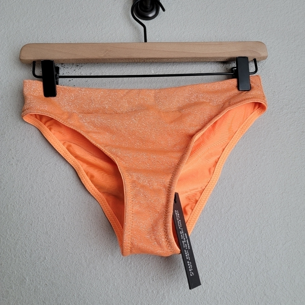 Triangl Dylla Bikini Bottoms in Apricot Sparkle size L NWT